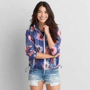 Floral windbreaker jacket